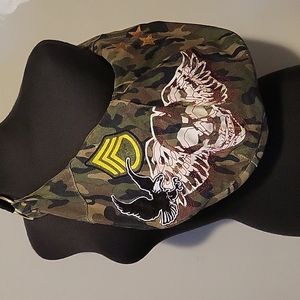 Camo army patched embroidery purse